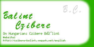 balint czibere business card